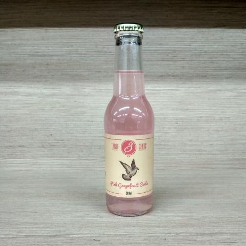 020600000005 THREE CENTS PINK GRAPEFRUIT SODA 200ml